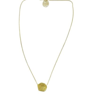 4D-Sechseck-Halskette in Gold