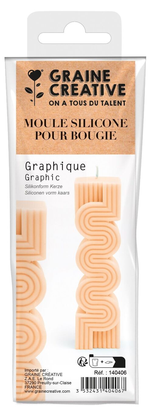 MOULE BOUGIE SILICONE GRAPHIQUE