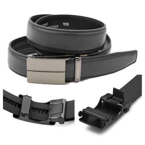 Men's Belt with automatic buckle Leather belt Width 3.1 cm-Zerimar