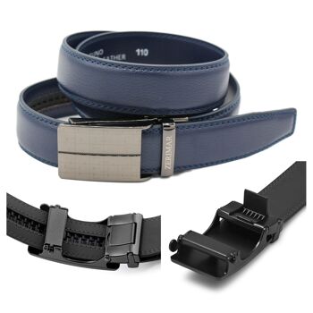 Ceinture homme avec boucle automatique Ceinture en cuir Largeur 3.1 cm-Zérimar 2