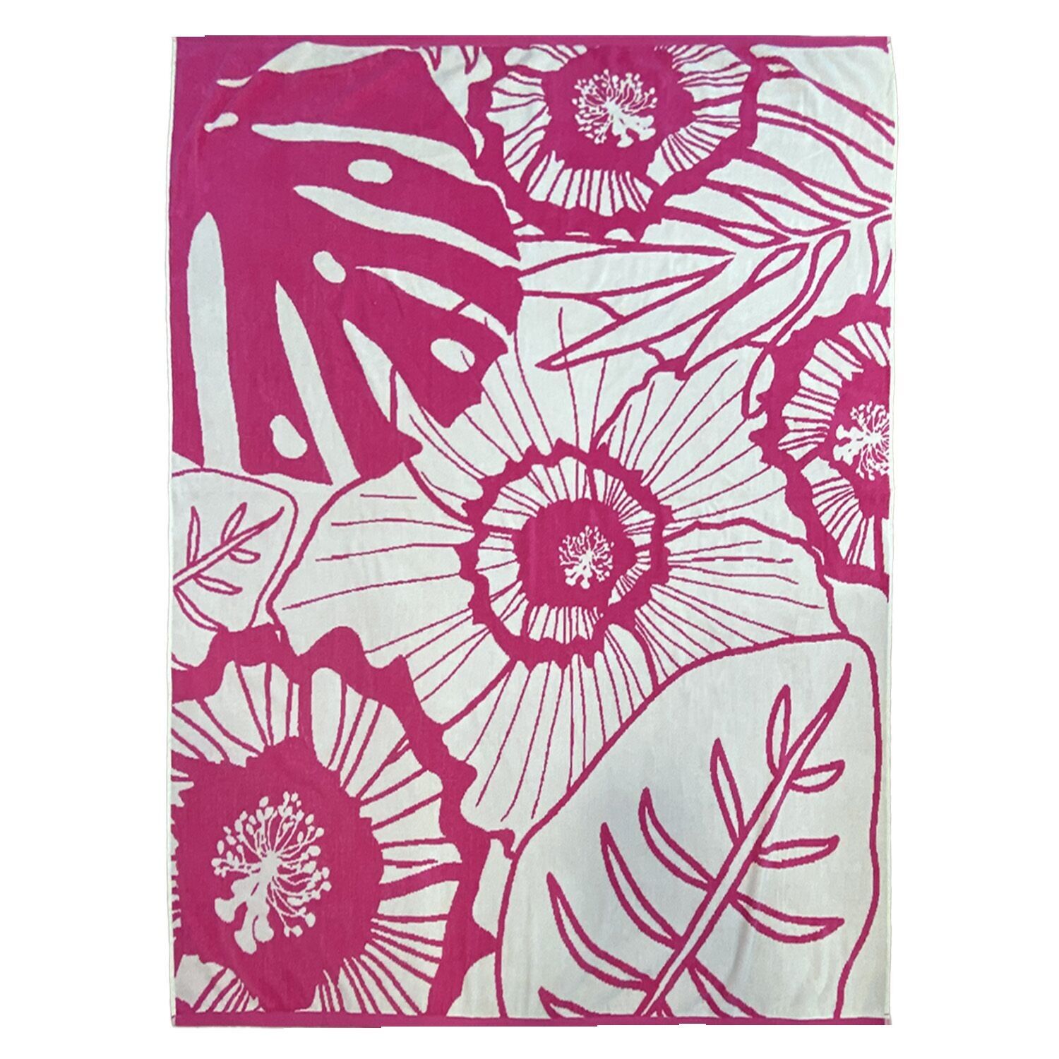 Telo mare in spugna velour jacquard Roza 140x180 400 g/m²