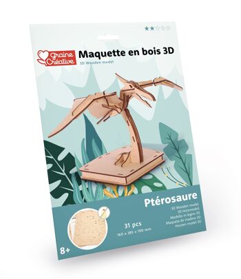 MAQUETTE BOIS 3D PTEROSAURE 31 PCES 2