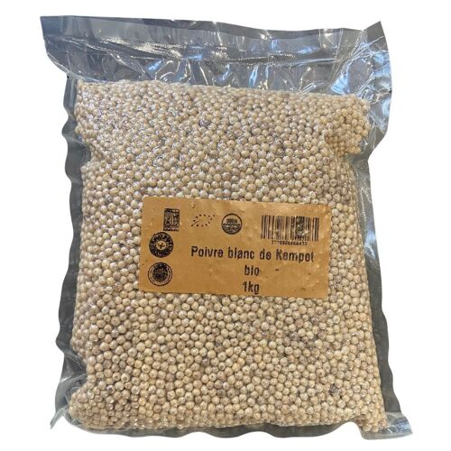 Poivre blanc de Kampot IGP - Biologique - Premium - en grain 1kg