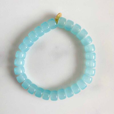 Blaues elastisches Jellybeans-Armband