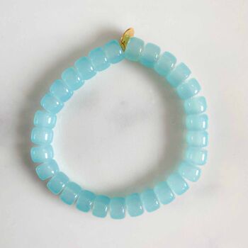 Bracelet élastiqué Jellybeans bleu