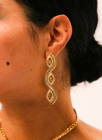 Boucles d'oreilles pendantes Hathor 1