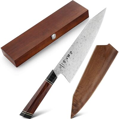 Couteau de chef HEZHEN Damas - Série F2 Zhen