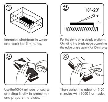 HEZHEN Pierre à aiguiser 1000/6000 7