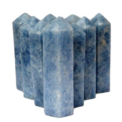 1.Lotto da 5 Kg di cristallo torre di calcite blu (4-5 pezzi)