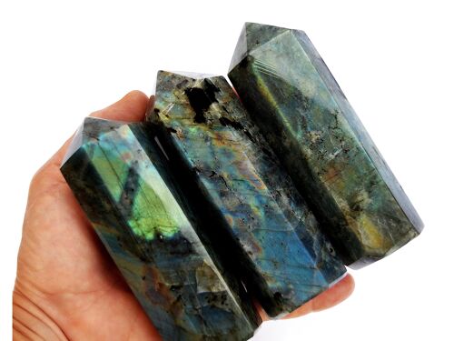 1.5 Kg Lot of Labradorite Point (4-5 Pcs)