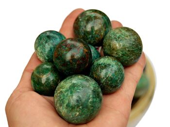 Lot de 1 kg de sphère de cristal chrysocolle (10-12 pièces) – (25 mm – 40 mm) 6