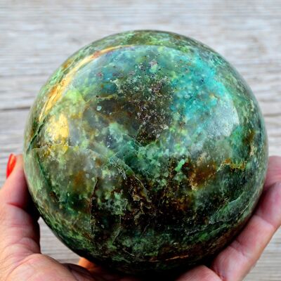 Esfera mineral de crisocola grande (70 mm - 100 mm)