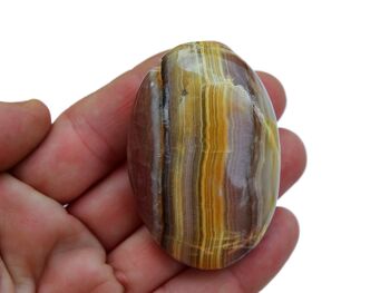 Pierre de palmier Onyx à bandes roses naturelles (8 -13 pièces) - (50 mm - 70 mm) 1 kg Lot 4