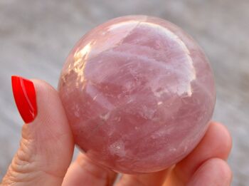 1 kg de cristal de sphère de quartz rose (3-4 pièces) - (50 mm - 65 mm) 4