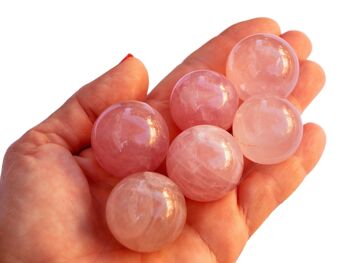 Sphère de cristal de quartz rose (19-20 pièces) - (25 mm - 40 mm) 3