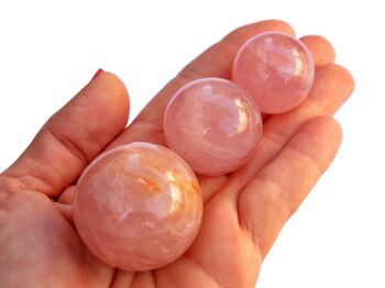 Sphère de cristal de quartz rose (19-20 pièces) - (25 mm - 40 mm) 4