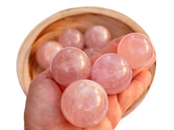 Sphère de cristal de quartz rose (19-20 pièces) - (25 mm - 40 mm) 6