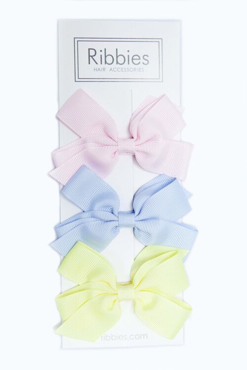 Set of 3 Medium Bows - Pastel