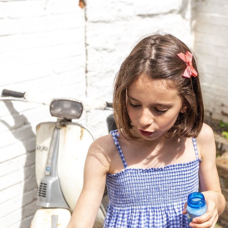 Coppia Lauren Bow Corallo