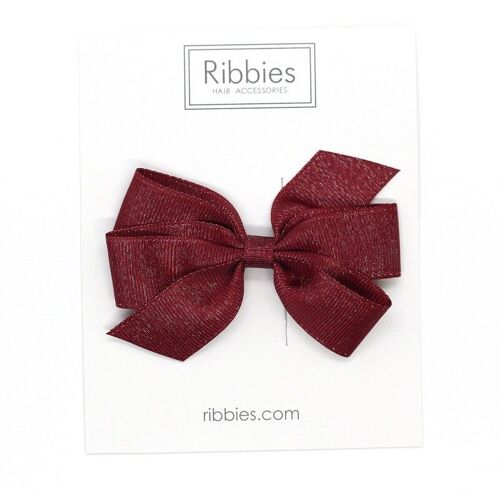 Medium Bow - Sparkly Burgundy