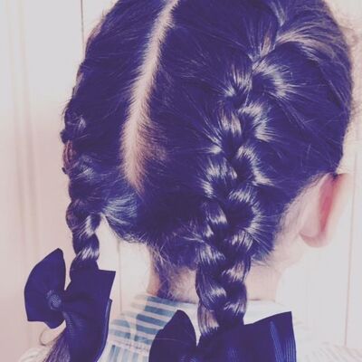 Medium Bow Elastic - Navy Blue