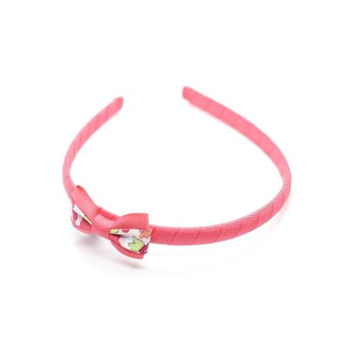 Small Bow Headband - Watermelon - Liberty Betsy Red