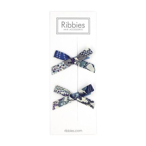 Liberty of London Schoolgirl Bows - Mauvey Blue