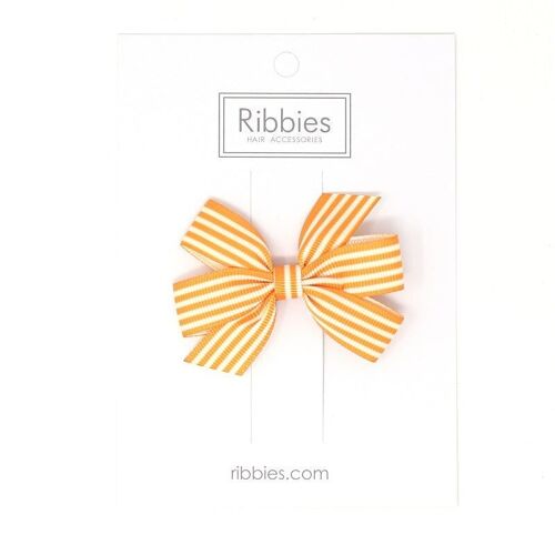 Striped Pinwheel Bow - Gold