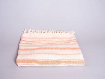 Hand-woven towel: Cotton Clementine stripes 3