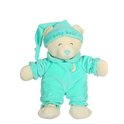 Sanfter mintgrüner Babybär – 24 cm