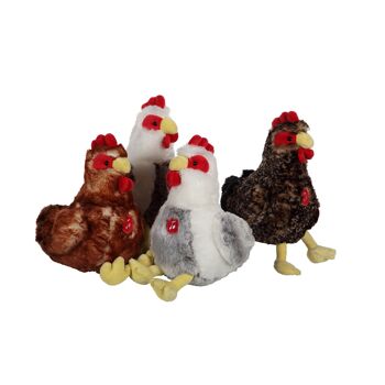 Poule sonore noire - 22 cm 3