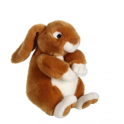 Coniglio seduto marrone - 22 cm