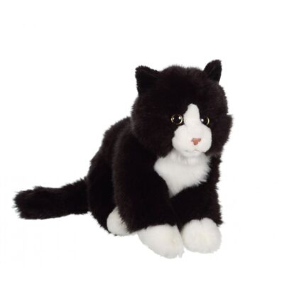 Schwarz-weiße Mimiz-Katze – 28 cm