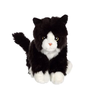 Chat Mimiz noir et blanc - 28 cm 2