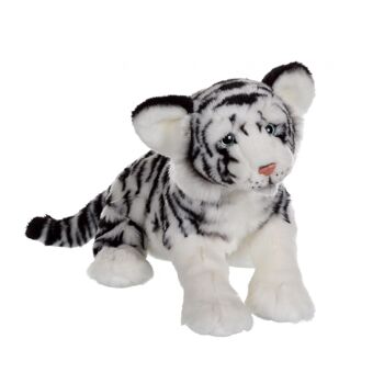 Fauve allongé 30 cm - tigre blanc 1