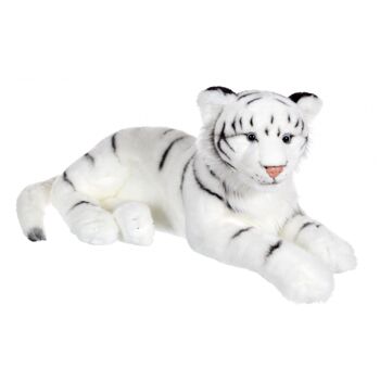 Fauve allongé tigre blanc - 60 cm 1