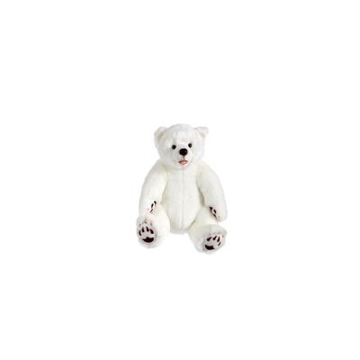 Weißer sitzender Grizzlybär - 42 cm