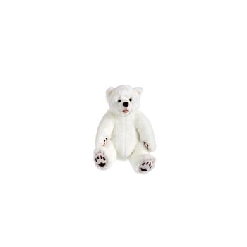 Ours Grizzly assis blanc - 42 Cm 1