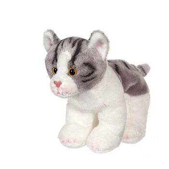 Chat Floppikitty - gris et blanc 22 cm 3