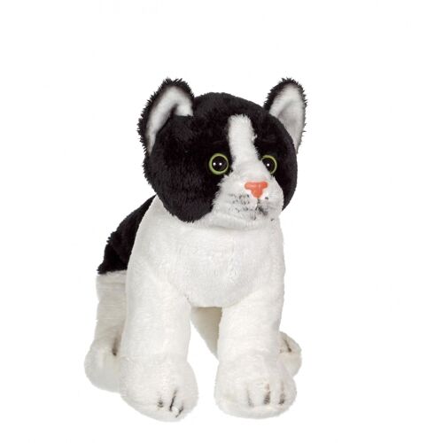 Chat Floppikitty - noir et blanc 22 cm