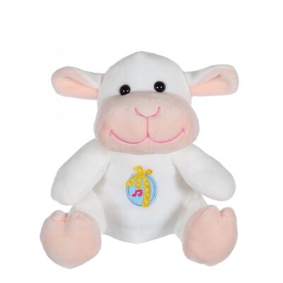 Amici pasquali musicali 15 cm - agnello bianco