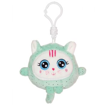 Squishimals Sparkle porte-clés - Chat Mimi 8 cm