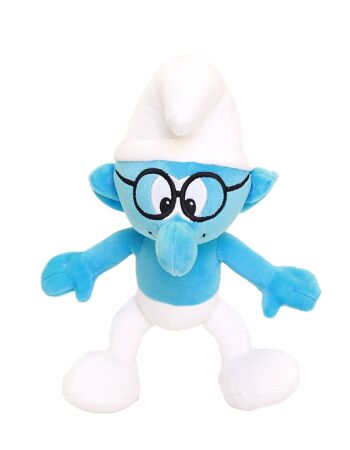 15 cm - peluche schtroumpf a lunettes