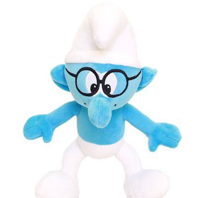 15 cm - peluche schtroumpf a lunettes