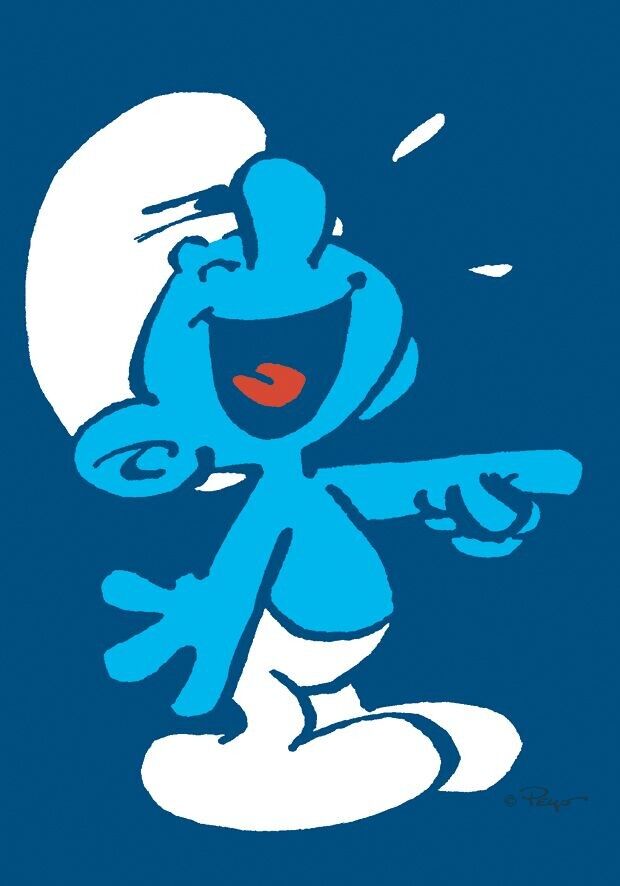 POSTCARD - MOCKING SMURF