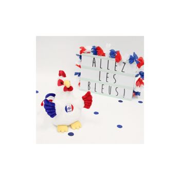 FFF Coq Bleu blanc rouge sonore 25 cm 3