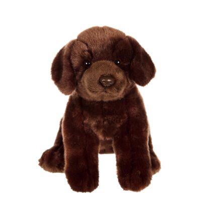 Realistische sitzende Hunde, Schokoladen-Labrador, 25 cm