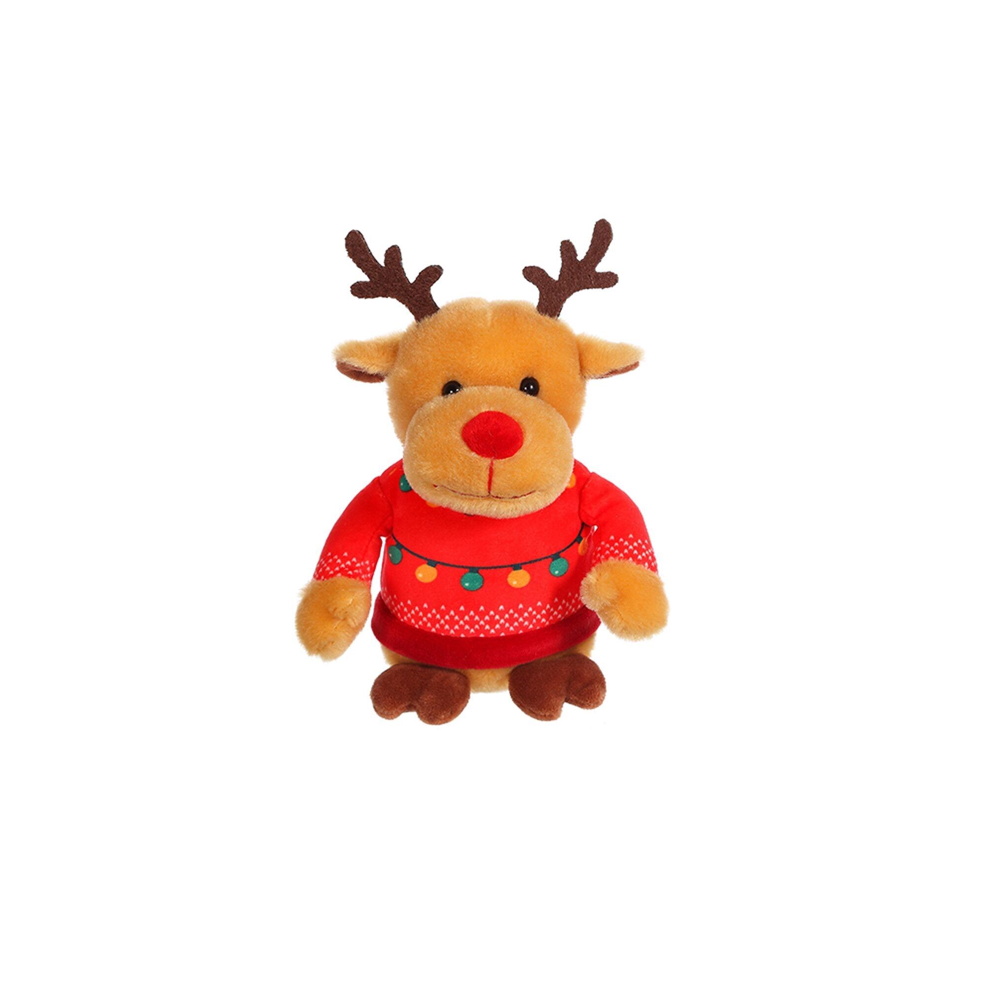 Les Amis „Ugly Sweater“, Rentierroter Pullover 15 cm