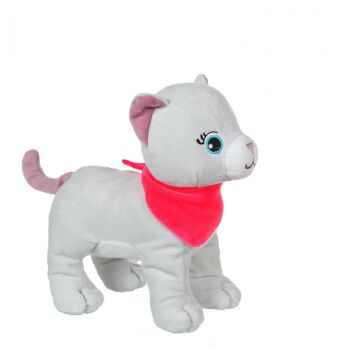 Fun kitties sonores, gris foulard rose 2