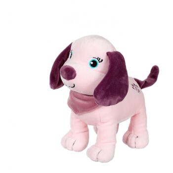 Fun puppies sonores, rose foulard parme 1